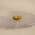 Pave Emerald Wave Band