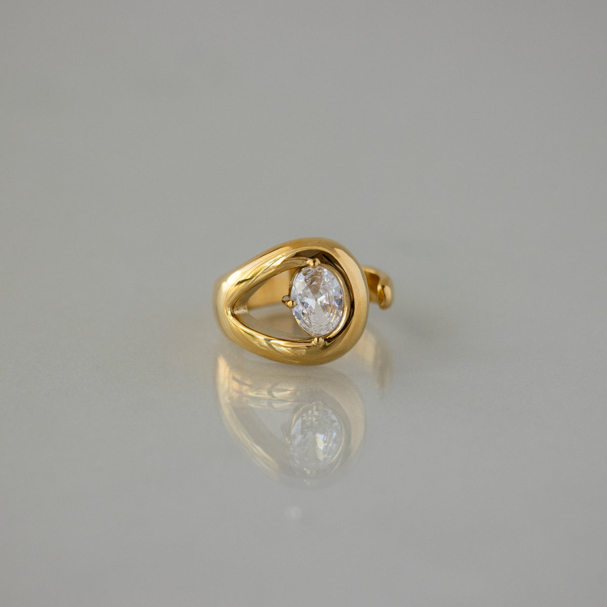 Chunky Open Diamond Loop Ring
