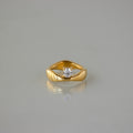 Concave Diamond Ring