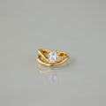 Oval Diamond Loop Ring