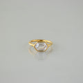 Elongated Diamond Hexagon Ring
