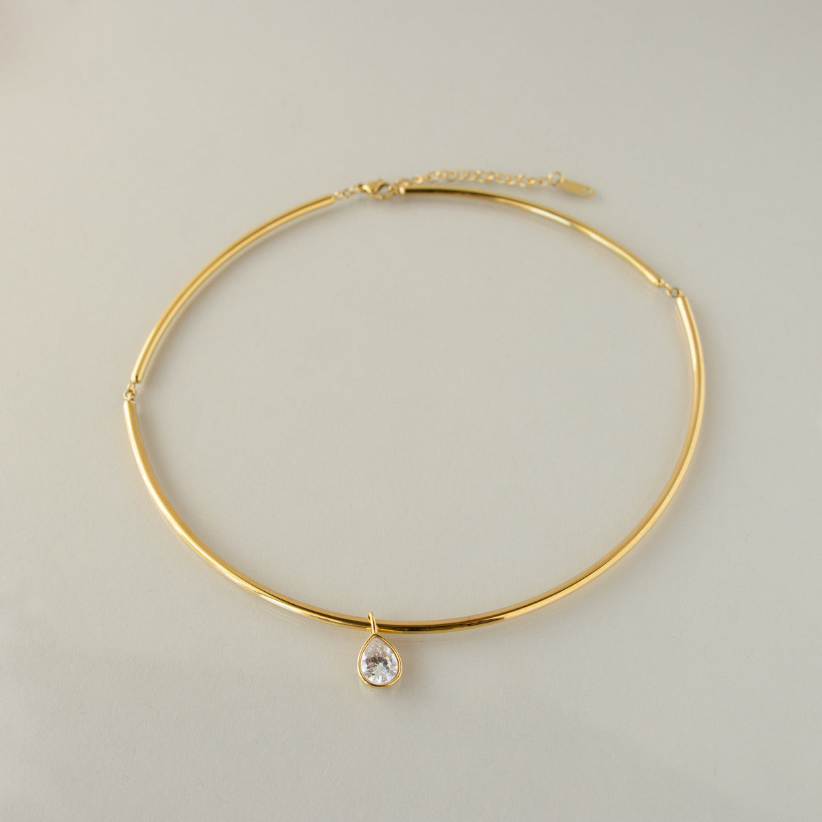 Diamond Teardrop Collar Necklace