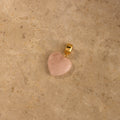 Natural Rose Quartz Heart Charm