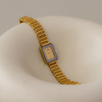 Vintage Rado Swiss Rectangular Gold Watch