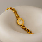 Vintage Michiko London Chainlink Gold Watch