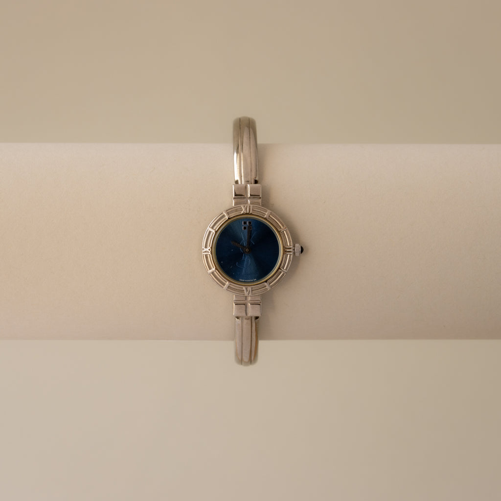Vintage YSL Ocean Cuff Silver Watch
