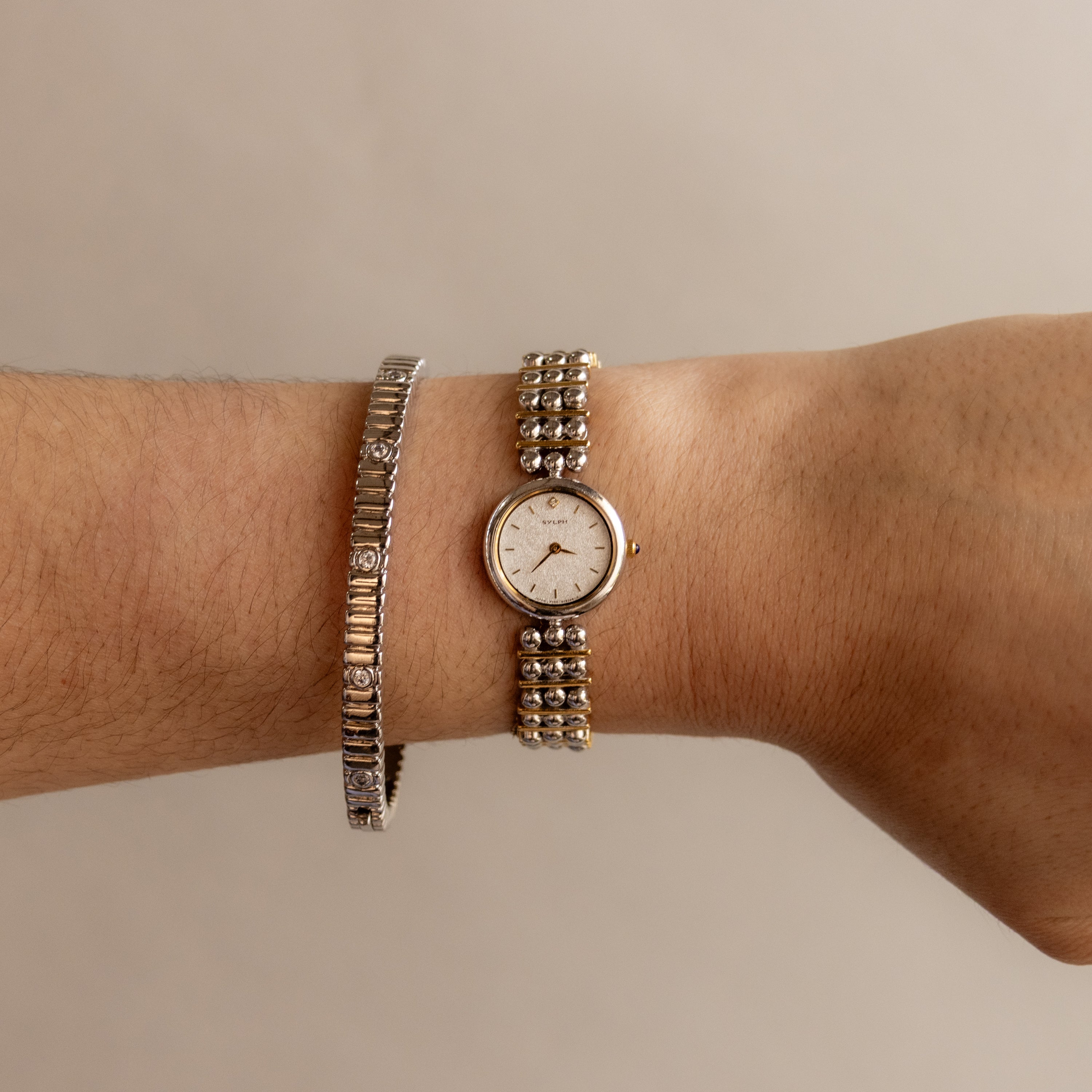 Vintage Citizen Sylph Beaded Two Tone Watch