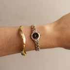 Vintage Sunlord Midnight Round Two Tone Watch