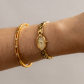 Vintage Citizen Oval Glitter Gold Watch