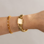Rare Vintage Mx Onda Rectangular Gold Watch
