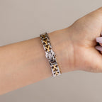Vintage YSL Oval Chainlink Two Tone Watch