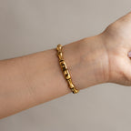 Vintage Mario Valentino Bamboo Link Gold Watch