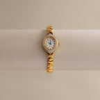 Vintage Yukiko Kimijima Pave Oval Gold Watch