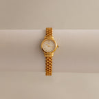 Vintage Elegance Round Chainlink Gold Watch