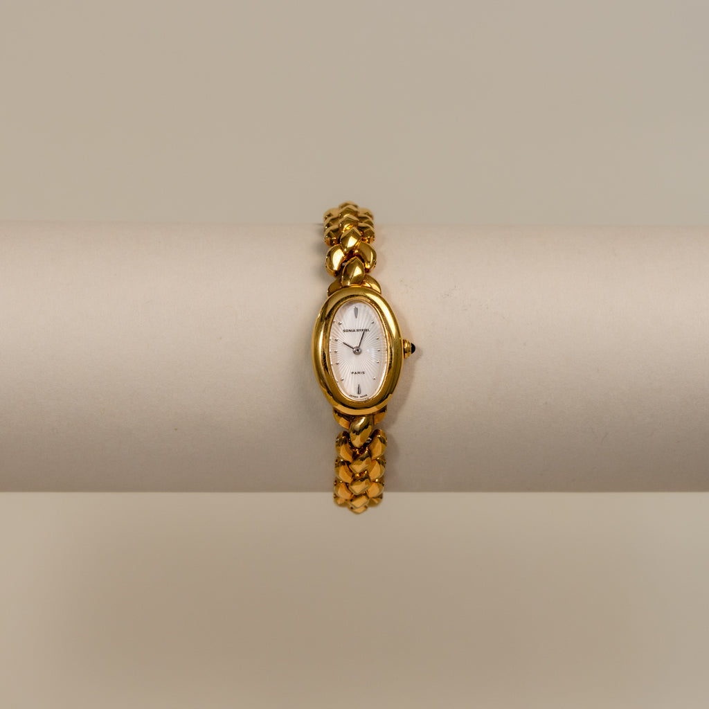 Vintage Sonia Rykiel Oval Gold Watch