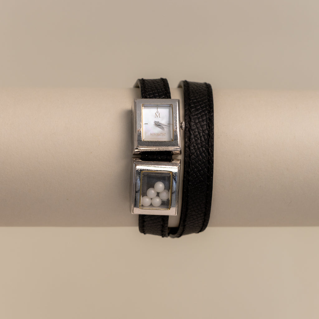 Vintage Mikimoto Square Silver Watch