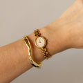 Vintage Seiko Oval Heart Link Gold Watch