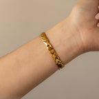 Vintage Nicole Skinny Pearl Gold Watch