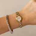 Vintage CYMA Swiss Oval Two Tone Watch