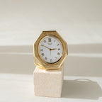 Vintage Seiko Octagonal Gold Desk Clock
