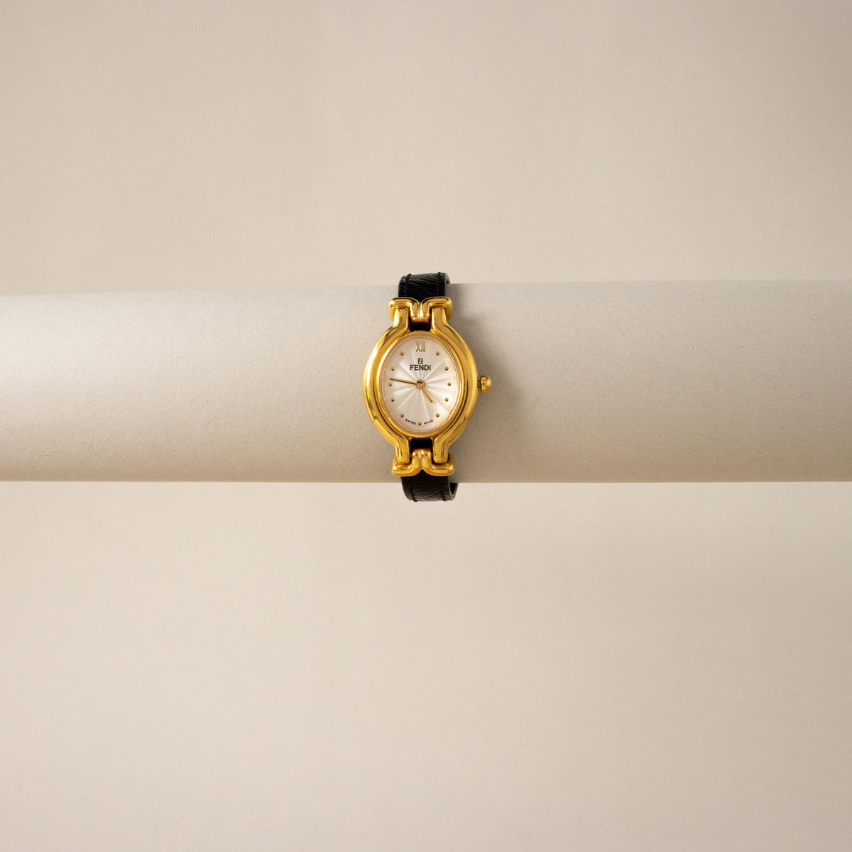 Vintage Fendi Swiss Hourglass Gold Watch