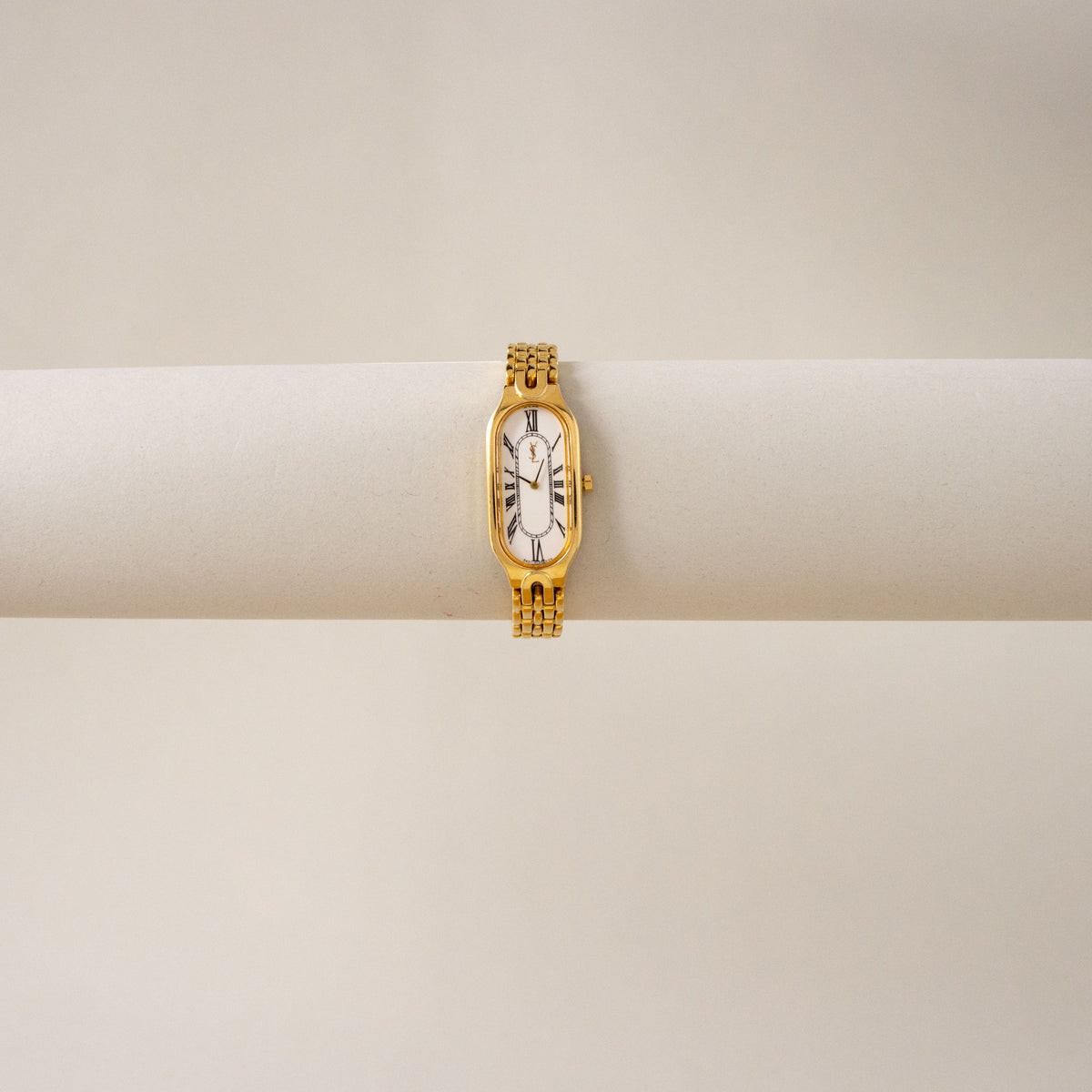 Vintage YSL Bold Oval Gold Watch