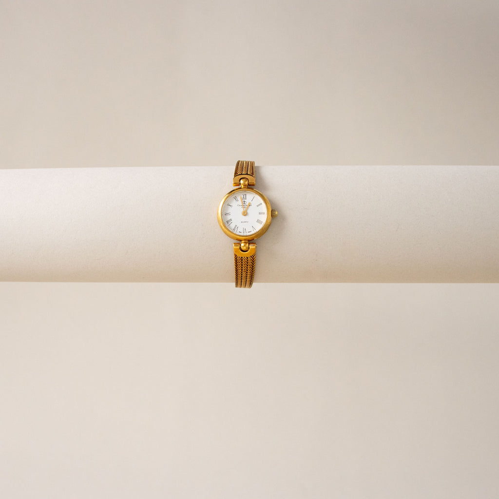 Vintage Christian Bernard Mesh Strap Gold Watch
