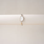 Vintage Mario Valentino Pave Oval Silver Watch