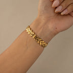 Vintage Philippe Venet Hearts Gold Watch