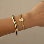 Vintage Citizen Ribbed Gold Watch
