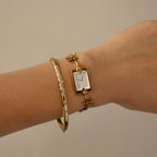Vintage Salvador Dali Rectangular Garden Gold Watch
