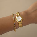 Vintage ESQ Hexagon Gold Watch