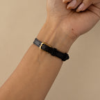 Vintage Seiko Exceline Black Strap Gold Watch