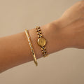 Vintage Seiko Diamond Strap Gold Watch
