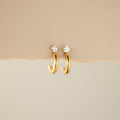 Diamond Solitaire Hoop Studs