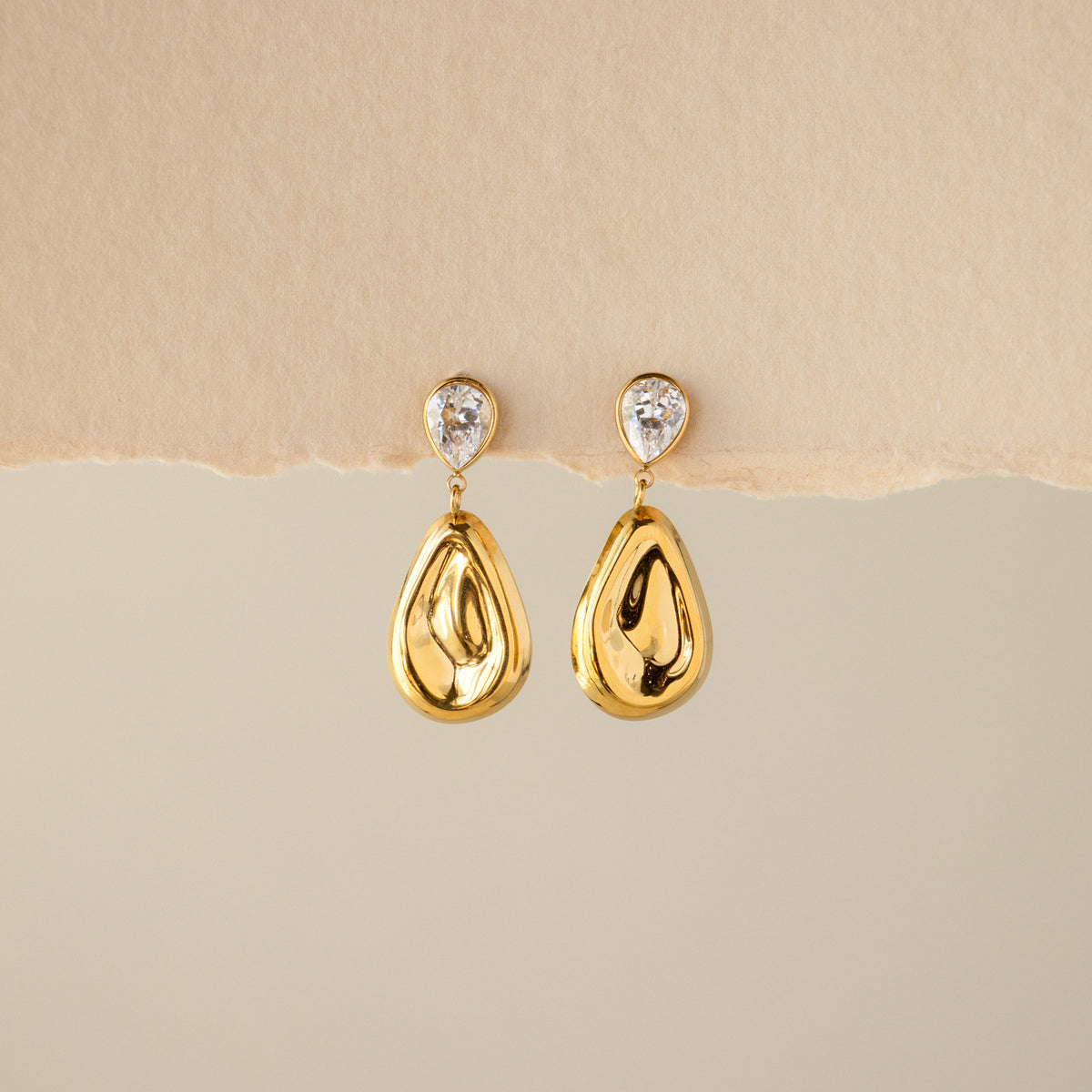 Retro Teardrop Hoops