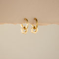 Baguette Charm Hoops