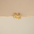 Pave Duo Hoop Studs