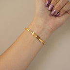 Vintage Gucci Swiss Black Bezel Cuff Gold Watch
