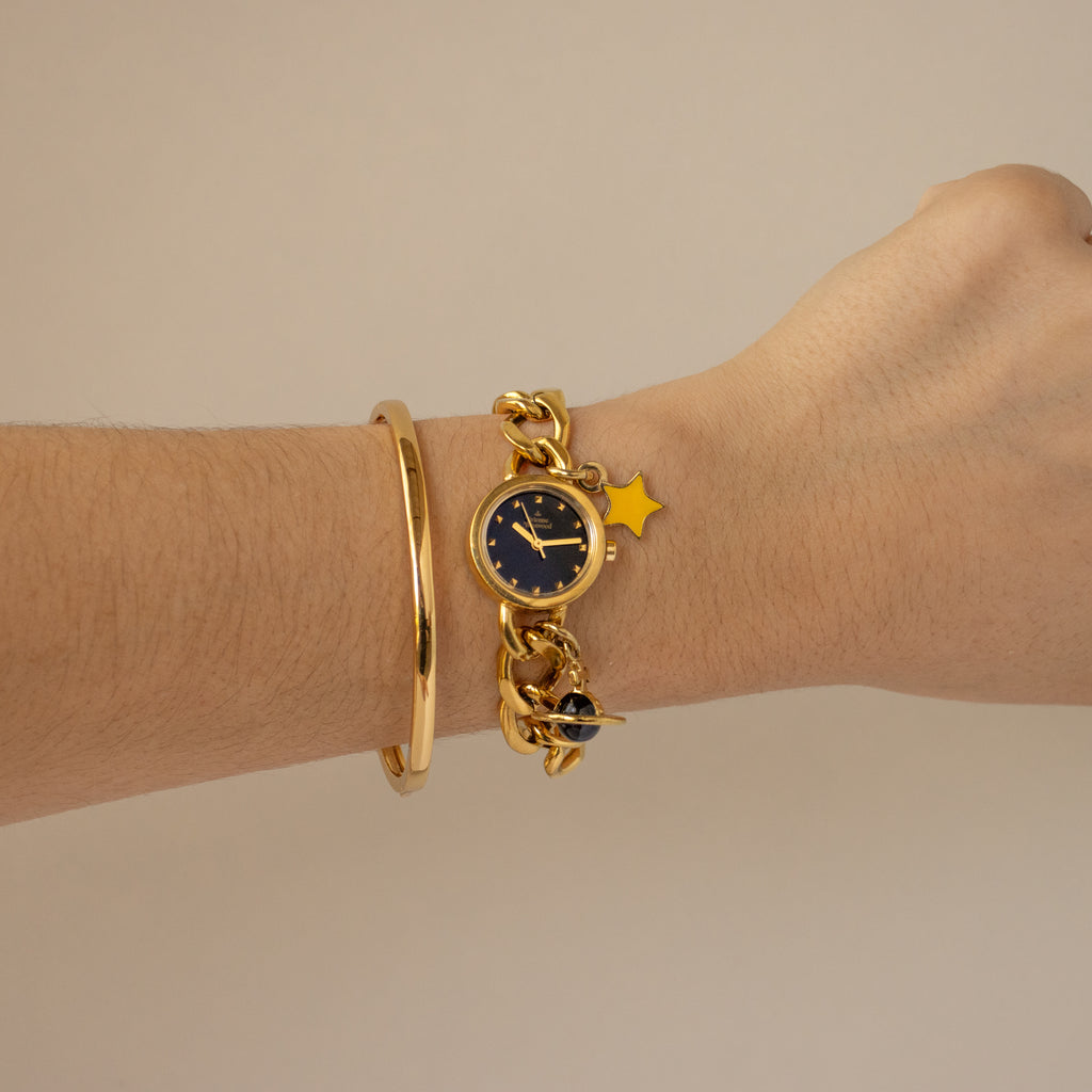 Vintage Vivienne Westwood Orb Charm Gold Watch