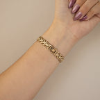 Vintage Elegance Pink Tourmaline Gold Watch