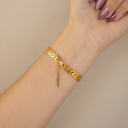Vintage Rodania Chevron Link Gold Watch