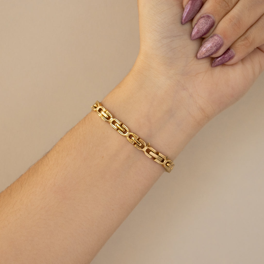 Vintage Citizen Midnight Slim Chainlink Gold Watch