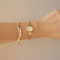 Vintage Junghans Round Twisted Rope Gold Watch