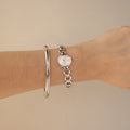 Vintage Seiko Tissé Heart Link Silver Watch
