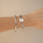 Vintage Seiko Tissé Heart Link Silver Watch