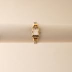 Vintage Valentino Domani Rectangular Cable Two Tone Watch