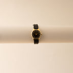 Vintage YSL Midnight Leather Gold Watch