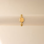 Vintage Seiko Hexagon Woven Gold Watch