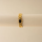 Vintage Gres Midnight Leaf Gold Watch